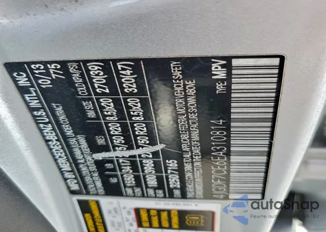 2014 Mercedes-Benz Gl 450 4Matic z USA, uszkodzony, nr VIN 4JGDF7CE6EA310814